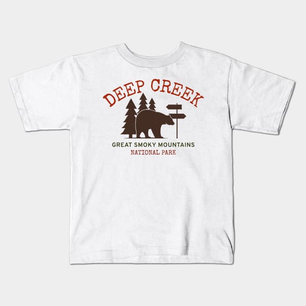 Deep Creek, Great Smoky Mountains National Park Kids T-Shirt by Mountain Morning Graphics